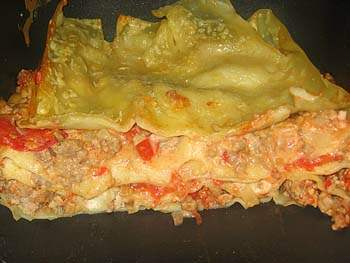Dietní lasagne s mletým masem a bešamelem