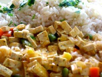 Dietní tofu s rýží