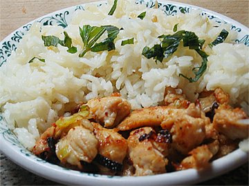 Kuřecí čína, rýže dušená