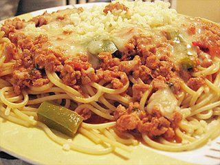 Špagety se sojovým masem